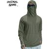 ANIMAL GAME Maglietta a maniche lunghe da uomo UPF50+ ad alte prestazioni, con cappuccio, estiva, casual, per corsa, ad asciugatura rapida, protezione solare, pesca, in seta ghiacciata
