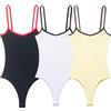 Guobioziy Body da Donna 2026 Nuova Moda Primavera Estate con Dettagli Color-block, Jumpsuit Chic e Personalizzata con Spalline Sottili