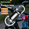 ctzsoop Torcia Portachiavi Ricaricabile Multifunzione COB con 6 Modalità, Luce di Emergenza per Ciclismo e Attività Marine