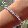KUTPF Bracciali Tennis da Donna con Moissanite Taglio Ovale da 0.3/0.5/1 Carato, in Argento Sterling 925, per Anniversario