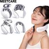 MEETCARE Massaggiatore Elettrico Intelligente per Collo e Schiena con Impulsi TENS, Ricaricabile, Compressione Calda, Terapia Rilassante per Vertebre Cervicali e Sollievo dal Dolore