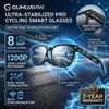 GUHUAVMI Occhiali Smart 2026 con Sensore, Fotocamera 1080P, Bluetooth 5.4, Registrazione Video Indossabile, Voce AI, Occhiali da Esterno con Montatura TR90 e Microfono Integrato