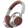 NONE Cuffie Bluetooth Wireless con Fascia, Cuffie con Cancellazione del Rumore, Bassi Potenti, Audio Stereo, 24 Ore TEISCHE