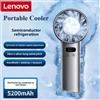 Lenovo Ventilatore Portatile Lenovo con Raffreddamento a Ghiaccio, Alta Velocità, Ricaricabile USB, 5200mAh, Mini Ventilatore per Viaggi, Campeggio, Attività all'Aperto 2026