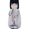 ZOYLEIR Pantaloni Larghi Streetwear da Uomo Y2K Vintage, Pantaloni Sportivi Casual a Gamba Curva Stile Hip Hop
