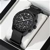 SKMEI 9392 Orologio da Polso da Uomo al Quarzo, Impermeabile 3 Bar, Cinturino in Nylon, Conto alla Rovescia, Quadranti Multipli, Motivo Sole e Luna, Regolabile
