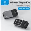Hagibis Kit Trasmettitore e Ricevitore Wireless USB C Hagibis, Extender Video HDMI, Dongle per Mirroring per Telefono, Tablet, Laptop, Monitor Samsung