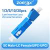 ZoeRax Adattatore in Fibra Ottica ZoeRax SC/UPC Maschio a LC/UPC Femmina, Connettore Monomodale FTTH per Localizzatore di Guasti Visivi e Misuratore di Potenza Ottica