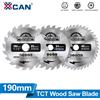 XCAN 1 pz Lama per Sega Circolare 190mm 20/24/40T TCT, Disco da Taglio per Legno con Punta in Carburo, Utensile da Taglio per Lavorazione del Legno