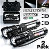 Heinast Torcia portatile ricaricabile a LED COB con clip, super luminosa, con zoom telescopico, torcia da lavoro portatile per campeggio all'aperto