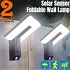 ctzsoop LED Pieghevole 120 ° Lampada Solare da Esterno, Faretto Impermeabile con Sensore di Movimento, 3 Modalità, Illuminazione Stradale e Decorazione per Giardino