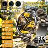 GUHUAVMI Nuovo Smartwatch Tattico GPS 2026 con Batteria da 730mAh, Memoria da 2GB, Mappe Offline, Bussola, Impermeabilità 3ATM, Monitoraggio Salute e Chiamate Bluetooth per Uomo
