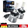 Bevinsee Lampadina LED BEVINSEE H7, faro LED H4 con abbaglianti/anabbaglianti, mini lampada auto LED Plug&Play 6000K bianca 12V, sostituzione lampada alogena