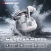 Monster MQT50 Auricolari sportivi Bluetooth 6.0 ENC con cancellazione del rumore delle chiamate, cuffie impermeabili IPX4, auricolari wireless TWS con microfono