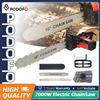 NONE Podofo Motosega Elettrica da 16 Pollici 2000W, Motosega Grande per Tagliare Alberi, Spaccare Tronchi e Lavorare la Legna da Ardere, Motosega Elettrica per Potatura