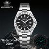 ADDIESDIVE Orologio di Lusso per Uomo Impermeabile GMT in Acciaio Inossidabile AD2548 Reloj Hombre Super Luminoso Orologio da Polso al Quarzo