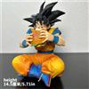 Bandai Nuova Statuetta Anime di Goku e Vegeta che Mangiano Hamburger, Figurina in Posizione Seduta, Ornamento da Scrivania, Modellino da Collezione, Regalo
