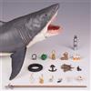 Bandai NECA Jaws Squalo Bianco 12 Pollici 50° Anniversario del Film Action Figure Realistica Deluxe con Molteplici Accessori da Collezione