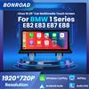 BONROAD Linux 10.25" 1920*720P Autoradio Multimediale con Display Wireless CarPlay Android Auto per BMW Serie 1 E81 E82 E87 E88 2004-2013 Navigazione Touch Screen