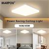 MARPOU Lampada da soffitto a LED ultra sottile da 4 cm 16 W 45 W Senza sfarfallio Protezione per gli occhi Semplice pannello luminoso quadrato per la casa, camera da letto, soggiorno