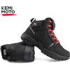 KEMITOUR Scarpe Impermeabili da Moto per Uomo, Estive, Comode, Traspiranti, con Protezione Caviglia, Antiscivolo, per Campeggio e Attività all'Aperto