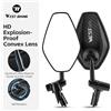 West Biking Specchietto retrovisore per bici antiabbagliamento WEST BIKING HD con visione ampia e regolabile a 360° ° Specchietto Rotante in Lega di Alluminio per Bicicletta da Strada