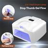 foreverlily Asciugatore per Unghie 2 in 1 con Luce UV, 78 LED, per Singolo Dito o Mano Intera, Lampada per Unghie a Doppia Porta con Sensore Automatico per Nail Art