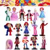 Bandai Set di 8 Pezzi Straordinari Personaggi Digitali Anime del Circo Ragatha/Jax/Pomni, Action Figure da Collezione in PVC, Modellini Giocattolo, Regalo di Compleanno