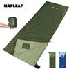 MAPLEAF Sacco a Pelo Busta Ultraleggero Portatile Impermeabile Estate Imbottitura Cotone 80GSM Nylon 20D 380T 3 Stagioni Campeggio Escursionismo Zaino Adulto Doppia Cerniera Collegabile Lavabile in
