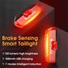 West Biking Luce Posteriore Intelligente per Bicicletta WEST BIKING, 100LM COB LED, 7 Modalità, Ricaricabile USB, Impermeabile, con Sensore di Frenata Automatico, Luce di Sicurezza Posteriore per Ciclismo