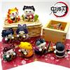 Bandai Demon Slayer Lucky Cat Anime Figure Blind Box Tanjiro Zenitsu Giyu Statuetta da Collezione Carina, Modellino Giocattolo, Ornamento per Scrivania e Auto, Regalo di Compleanno
