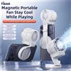 Tinsol Mini ventilatore elettrico magnetico TINSOL, pieghevole, per streaming live all'aperto e luce di riempimento per selfie, dotato di anello magnetico in acciaio