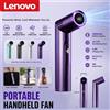 Lenovo Ventilatore Portatile Pieghevole Lenovo con Motore Brushless, Ricaricabile USB, Mini Ventilatore con 199 Impostazioni di Velocità e Display LED
