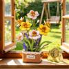 Robotime Narcissus Bouquet di Fiori Fai-da-Te, Puzzle 3D in Legno, Bouquet di Narcisi con Vaso Intrecciato, Decorazione Primaverile Eterna, Regalo per Ragazze