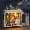 zuuton Kit Fai-da-Te Zuuton per Book Nook con Luce LED, Scena in Miniatura Stile Europeo Vintage, Puzzle 3D in Legno, Inserto per Libreria, Regalo Artigianale, Casa delle Bambole