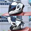 orz Casco Modulare Integrale ORZ-103-DOT Certificato in ABS con Doppia Visiera per Uomo, Casco da Moto con Visiera Parasole