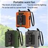 NONE Ventilatore Portatile da Cintura con Clip, Ventilatore Personale Ricaricabile a Batteria con Torcia, Mani Libere per Campeggio e Viaggi all'Aperto