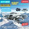 Lenovo Drone Mini Lenovo A11 con Telecamera 4K 8K HD, Motore Brushless 5G, Posizionamento Ottico, Portata FPV 3000M, Regalo per Principianti, Novità