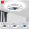 IRALAN Ventilatore da Soffitto a Risparmio Energetico con Illuminazione LED, Design Semplice e Rotondo, Ventilatori da Soffitto con Luce 33CM, Apparecchio di Illuminazione Moderno e Intelligente