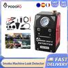podofo Rilevatore di perdite a fumo per auto Podofo 12V, tester per tubazioni automobilistiche, tester EVAP, macchina per test di perdite a fumo per auto