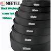 Meetee Nastro in nylon nero da 10-100 mm, resistente, in rotolo, per manici di borse, zaini, collari per animali domestici, bordature, accessori fai da te e rifiniture.