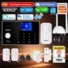KERUI Kit Sistema di Allarme Domestico KERUI 4G 433mhz, Supporta 3 Zone di Difesa Cablate, Allarme Antifurto WIFI Compatibile con Sensore PIR Tuya G34