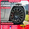 YIKUN 4 Copricerchi per Tesla Model Y Juniper Standard 18 Pollici, Copriruota di Ricambio Performance a Cerchio Pieno con Apertura, Accessori 2026