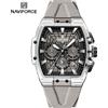 NAVIFORCE Orologi da uomo delle migliori marche Cronografo multifunzionale Lancette luminose Cinturino in silicone impermeabile da 30 m Orologio da uomo originale
