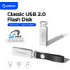 ORICO USB2.0 Mini chiavetta USB in metallo ad alta velocità portatile per auto, computer, ufficio con cordino 16GB 32GB 64GB