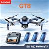 Lenovo GT8 Quadricottero RC Pieghevole GPS con Doppia Fotocamera 4K 8K HD, Posizionamento Ottico, Acrobazie, 20 Minuti di Volo, Motore Brushless