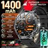 LIGE Nuovo Smartwatch Militare con Schermo HD da 1,7 Pollici, Batteria da 1400mAh, Impermeabile, Cardiofrequenzimetro, Torcia LED Tattica, Braccialetto Sportivo da Uomo