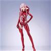 Bandai Nuova statuetta da collezione di Zero Two 02 da 22 cm, in uniforme da pilota rossa, dell'anime Darling In The Franxx, modello in PVC, confezionata, ornamento da scrivania.