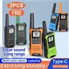 BAOFENG 2PCS Baofeng F22 Walkie Talkie FRS 446MHz di dimensioni ridotte con ricarica Type-C, radio bidirezionale a lunga distanza per famiglia e lavoro