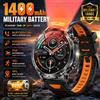 GUHUAVMI Nuovo Smartwatch da uomo con batteria grande da 1400 mAh, AMOLED da 1,7 pollici, standby di 200 giorni, impermeabile per nuoto e immersioni, GPS, orologio sportivo tattico militare SOS